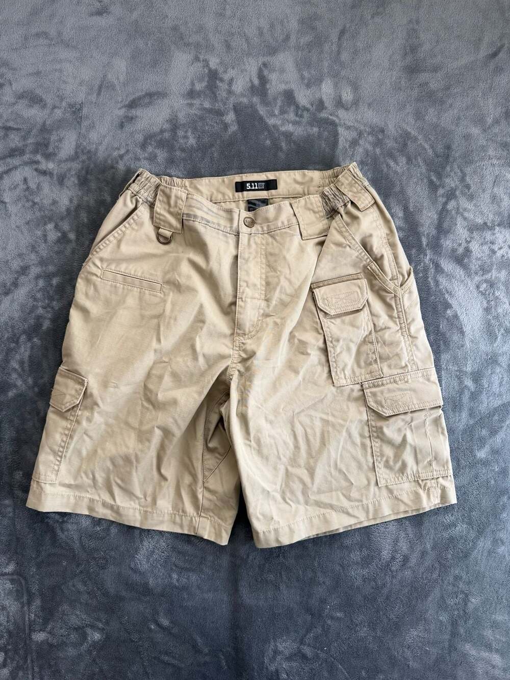 5.11 Tactical Cargo Hiking Shorts Men Size 32 Beige Ripstop Outdoor